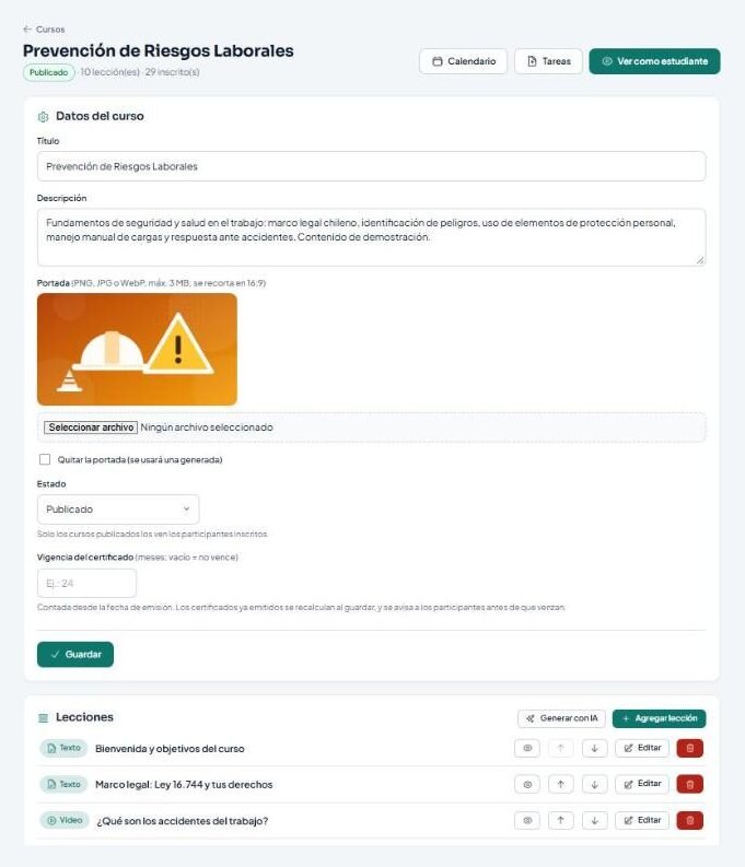 Ficha de un curso